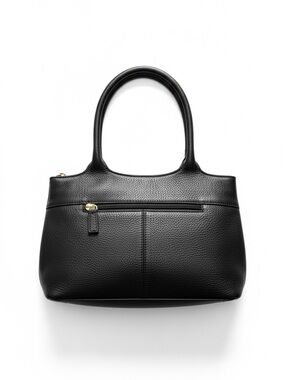 Stone Mountain Black Pebbled Leather Shoulder Bag Small Classic